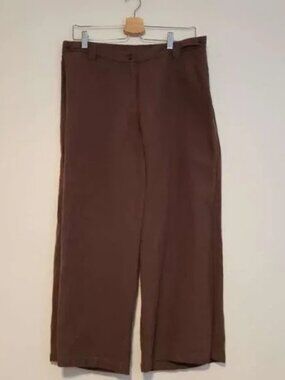 J. Jill Brown Wide Leg Linen Ankle Pant-Size 12